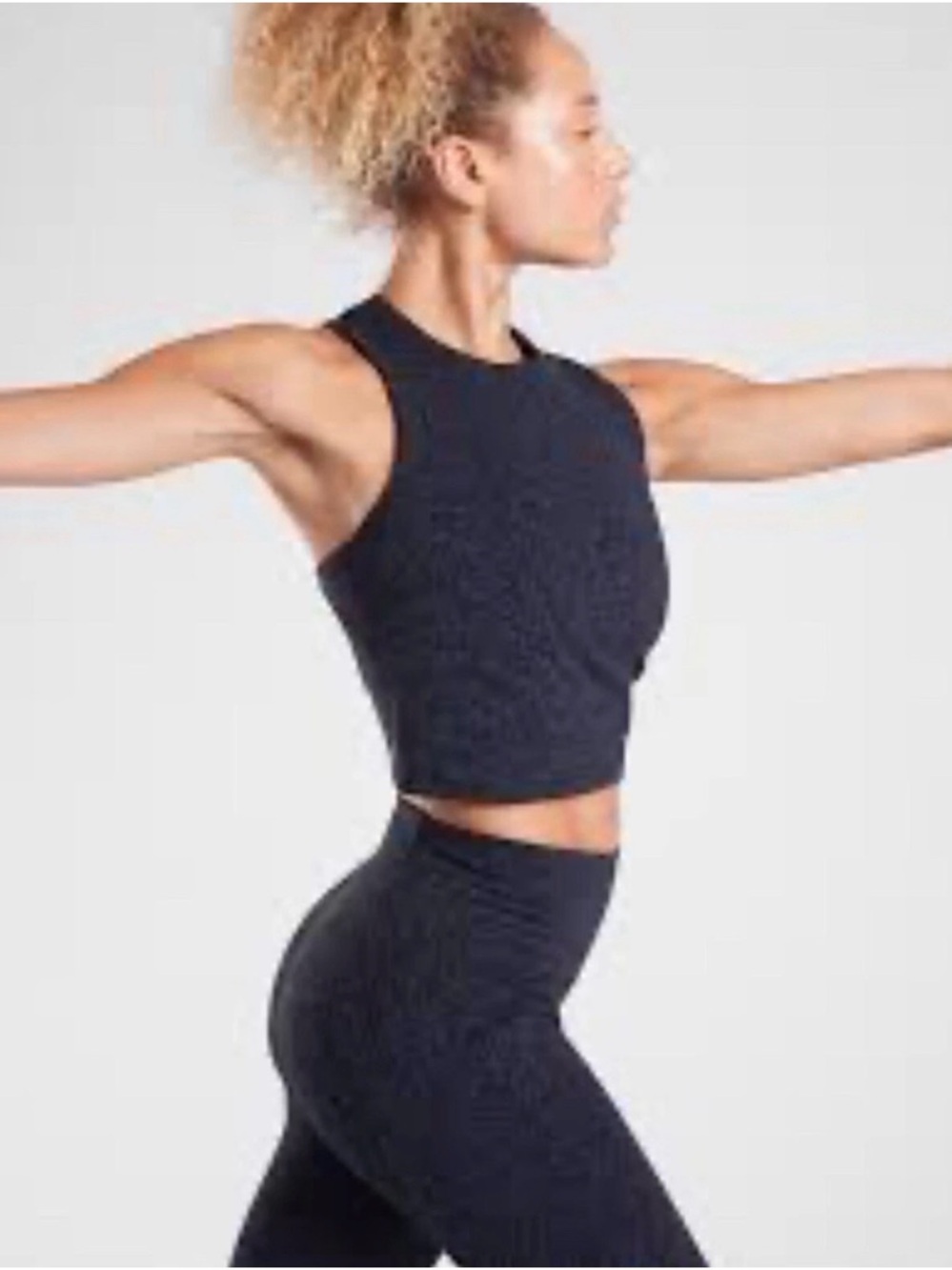 Athleta Salutation Ribbed Racerback Crop Tank - Picture 8 of 8